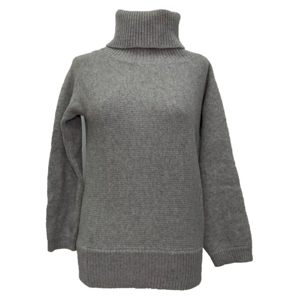 Joseph Knitted Rolled Neck Sweater in Grey Wool